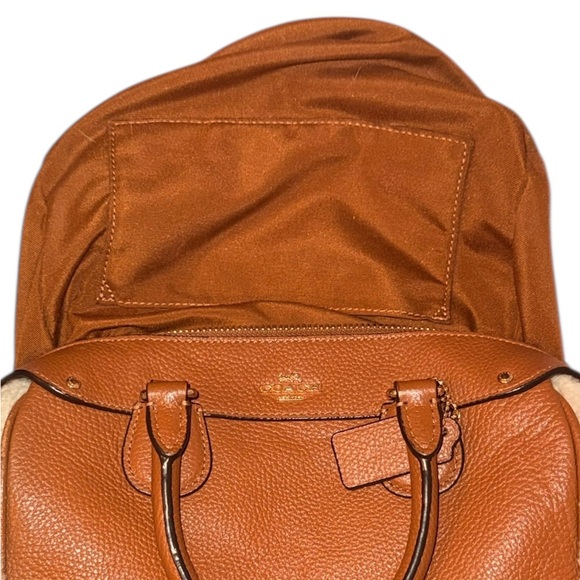 Coach Mini Bennett Brown Leather and Shearling Satchel (EUC) - Picture 11 of 16